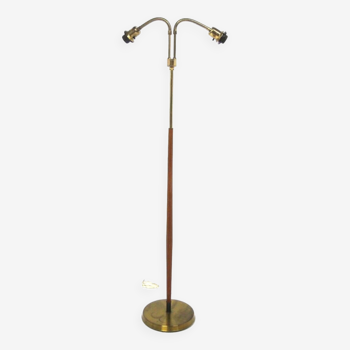 Scandinavian teak floor lamp, Konsthantverk Tyringe, Sweden, 1950