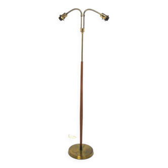 Scandinavian teak floor lamp, Konsthantverk Tyringe, Sweden, 1950