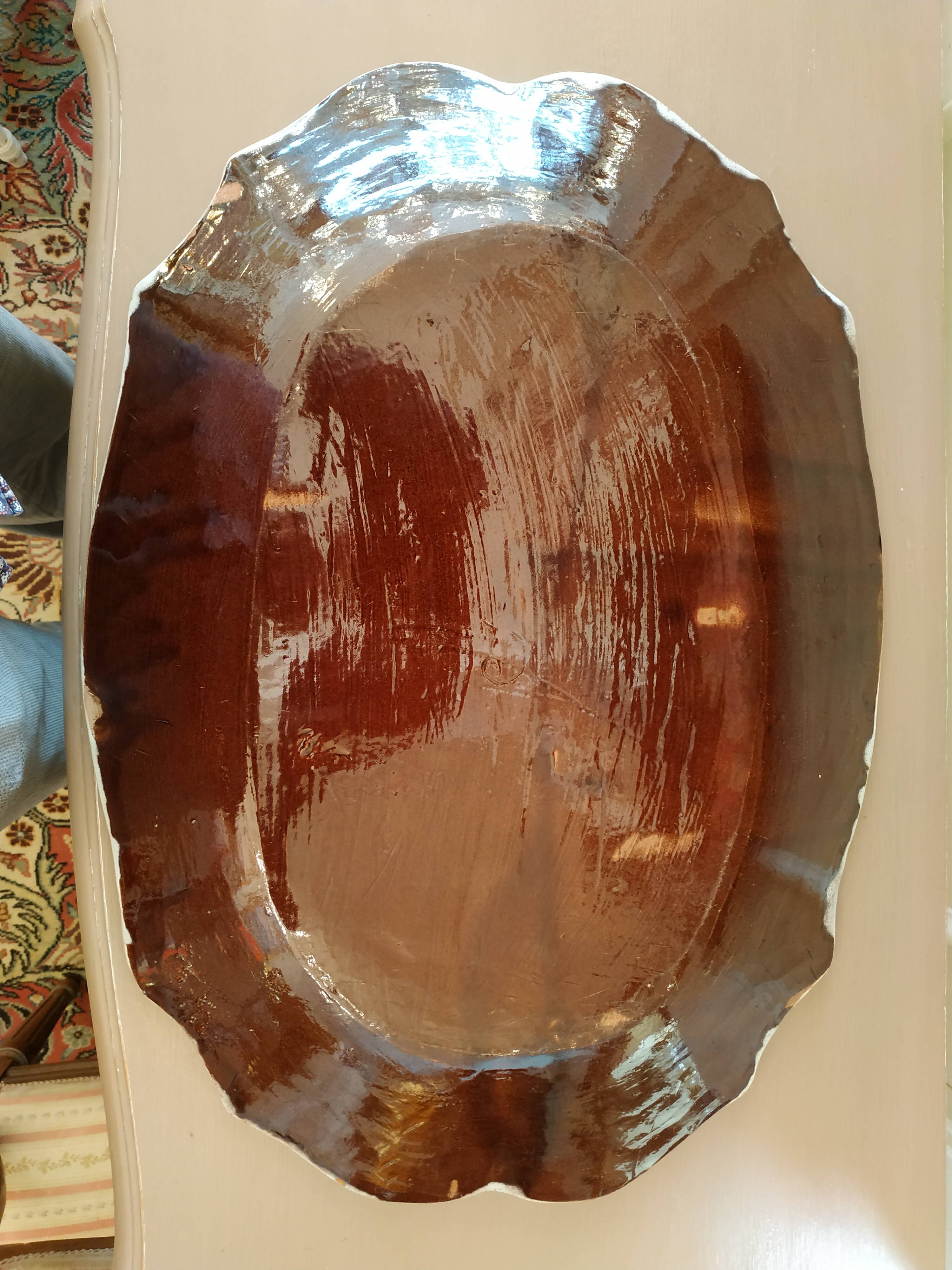 Large dish in old faience
