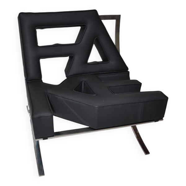 Chaise longue de style Barcelone — pièce sculpturale d'exception — Beyit