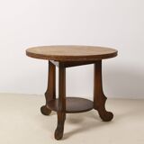 Art Deco Oak two-tiered side table, Belgium 1930's