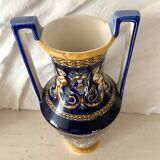 Renaissance decorated earthenware amphora vase from Gien