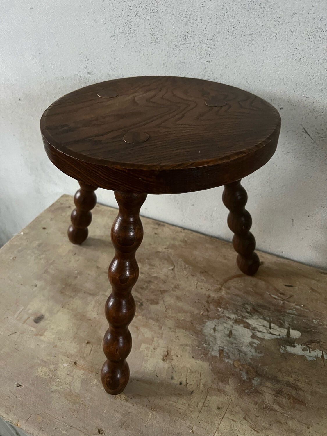 Tripod wooden stool