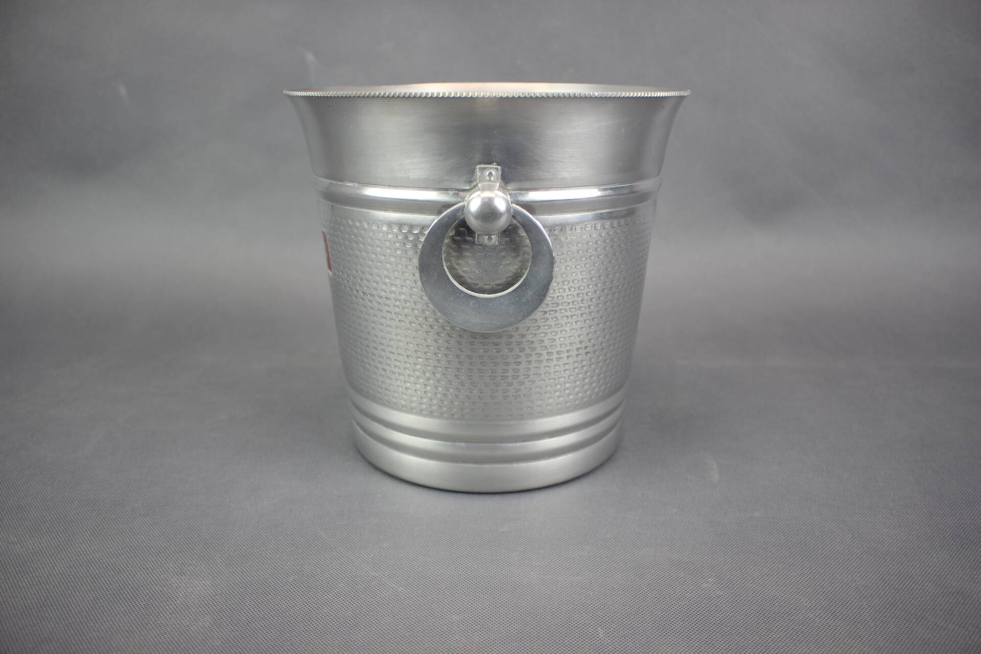 Seau à glace en aluminium Cinzano des années 1970