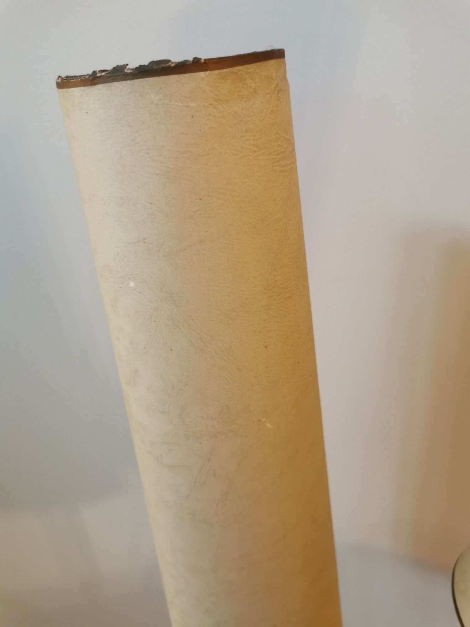 Floor lamp of the 50s with metal and brass foot