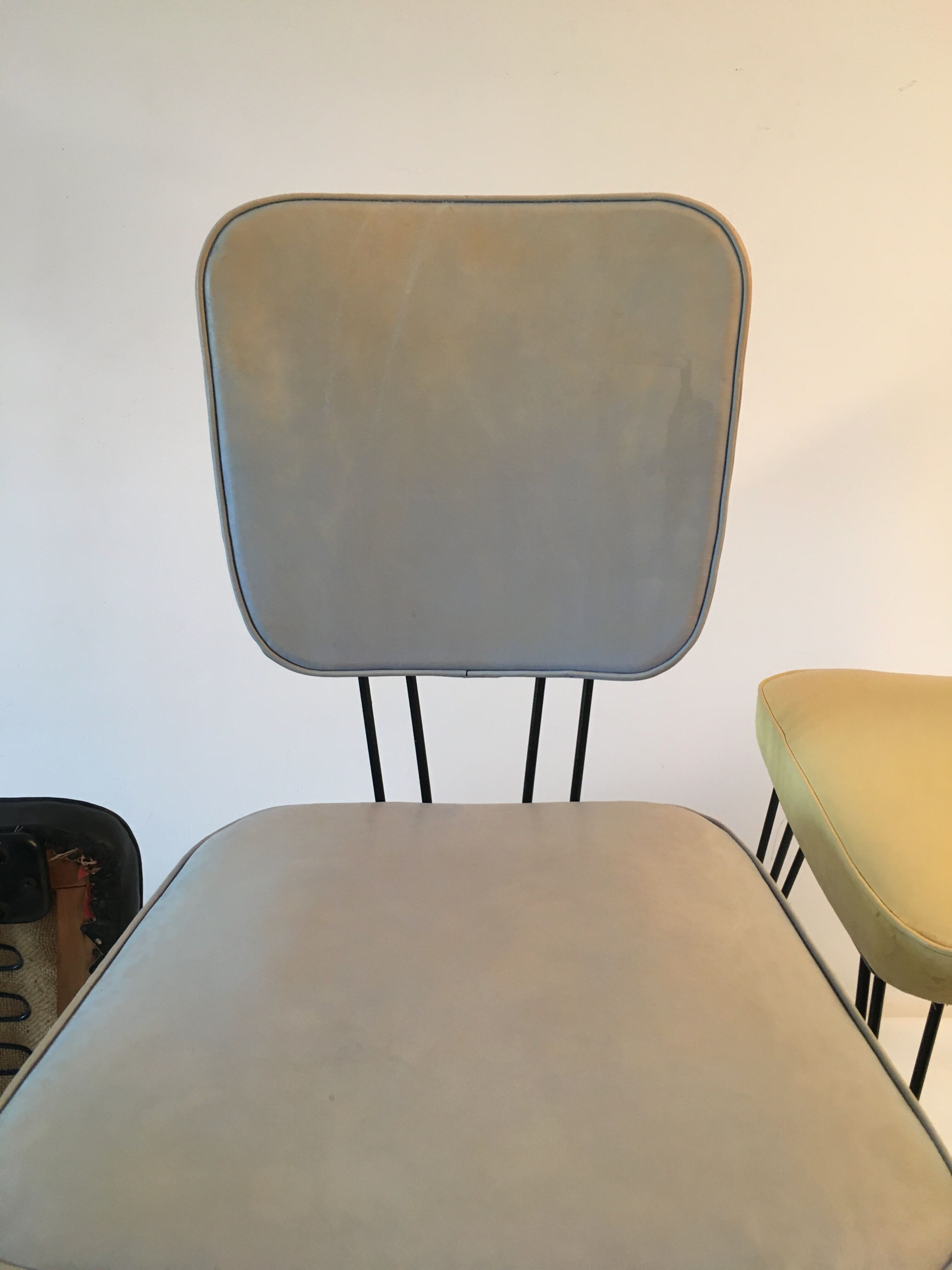 Quatre chaises vintage pied Eiffel