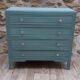 Blue vintage dresser