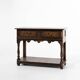 French 20th century oak side table with 2 drawers, ca. 1960
