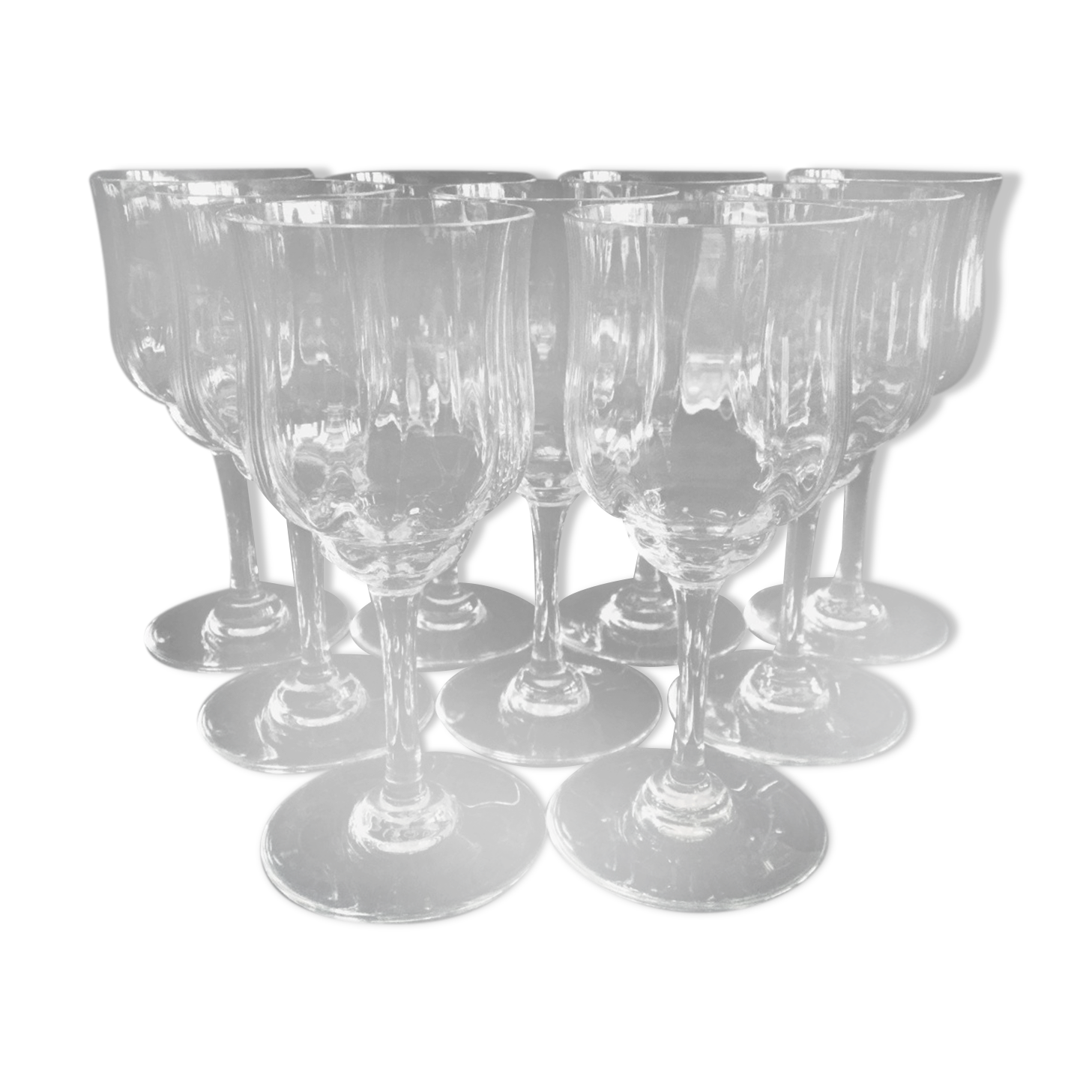 Set of 8 white wine glasses in Baccarat crystal model Capri