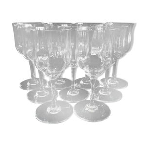 Lot de 8 verres à vin - cristal baccarat