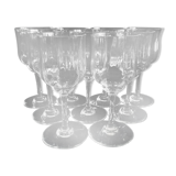 Set of 8 white wine glasses in Baccarat crystal model Capri