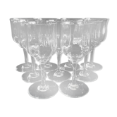 Lot de 8 verres à vin blanc en cristal Baccarat modèle Capri