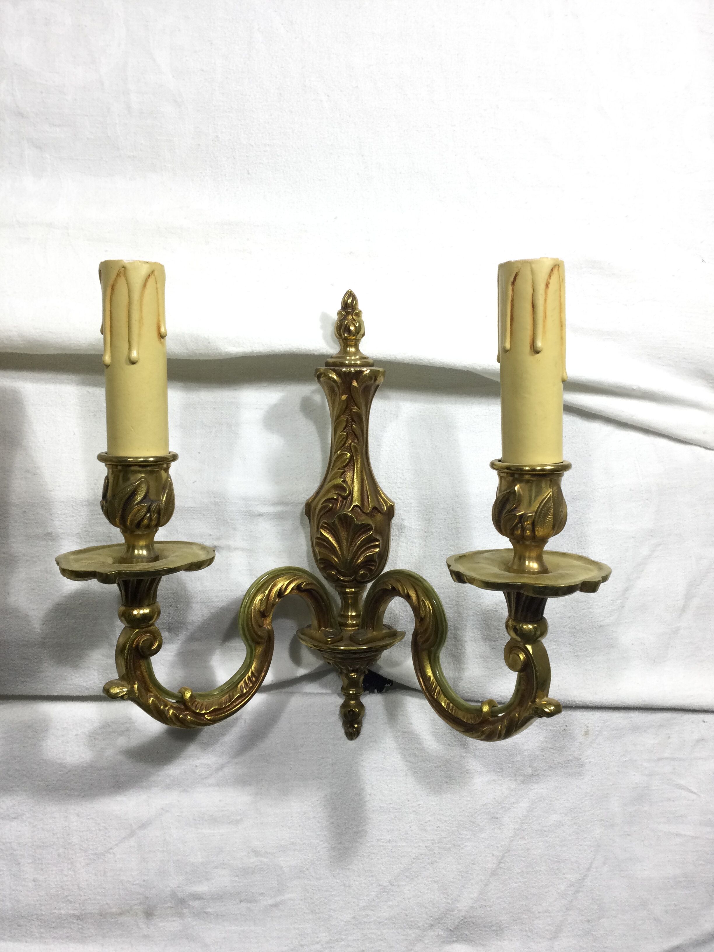 Pair of sconces Bronze 2 Lights