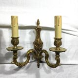 Paire d’appliques bronze 2 lumières