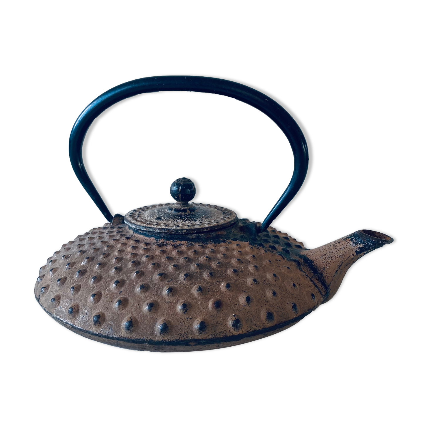 Ancient Japanese teapot in cast iron