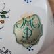 Hand-painted faience lamp – Desvres / Rouen style – artisan piece