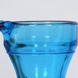Broc à eau pichet en verre bleu
