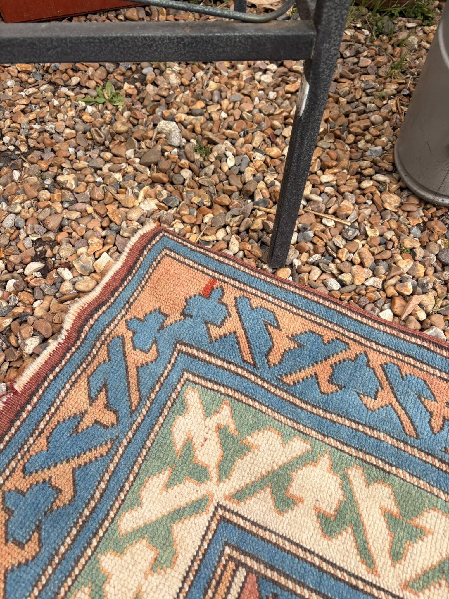 Antique Shirvan carpet, Caucasus 125x190, handmade wool, geometric tribal boho.