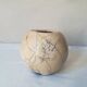 Vase boule en céramique raku