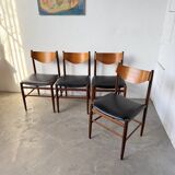 Set of 4 Italian chairs by Gianfranco Frattini.