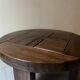 round coffee table in solid elm wood, Maison Regain 1980