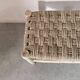 Moroccan wooden and rope bench – Checkerboard weave