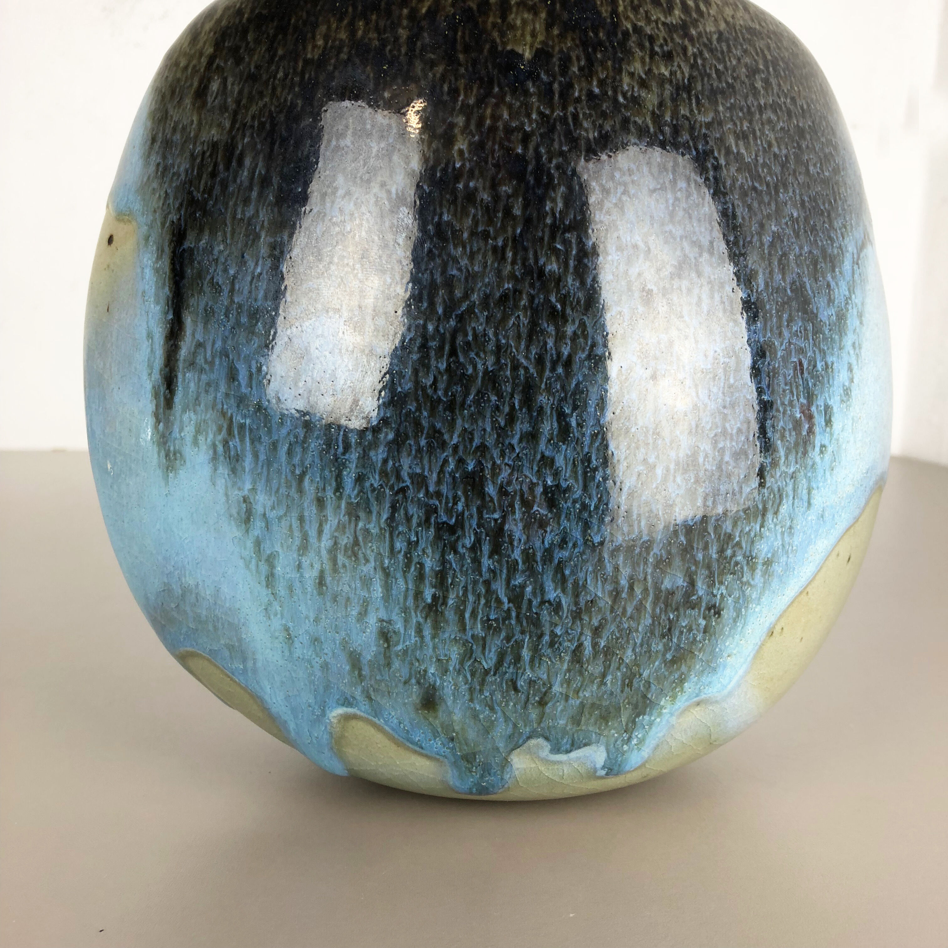 Abstract ceramic studio stoneware vase by Gotlind Weigel, Germany, 1960s