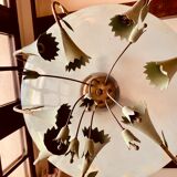 "Leaf" chandelier with opalescent gable