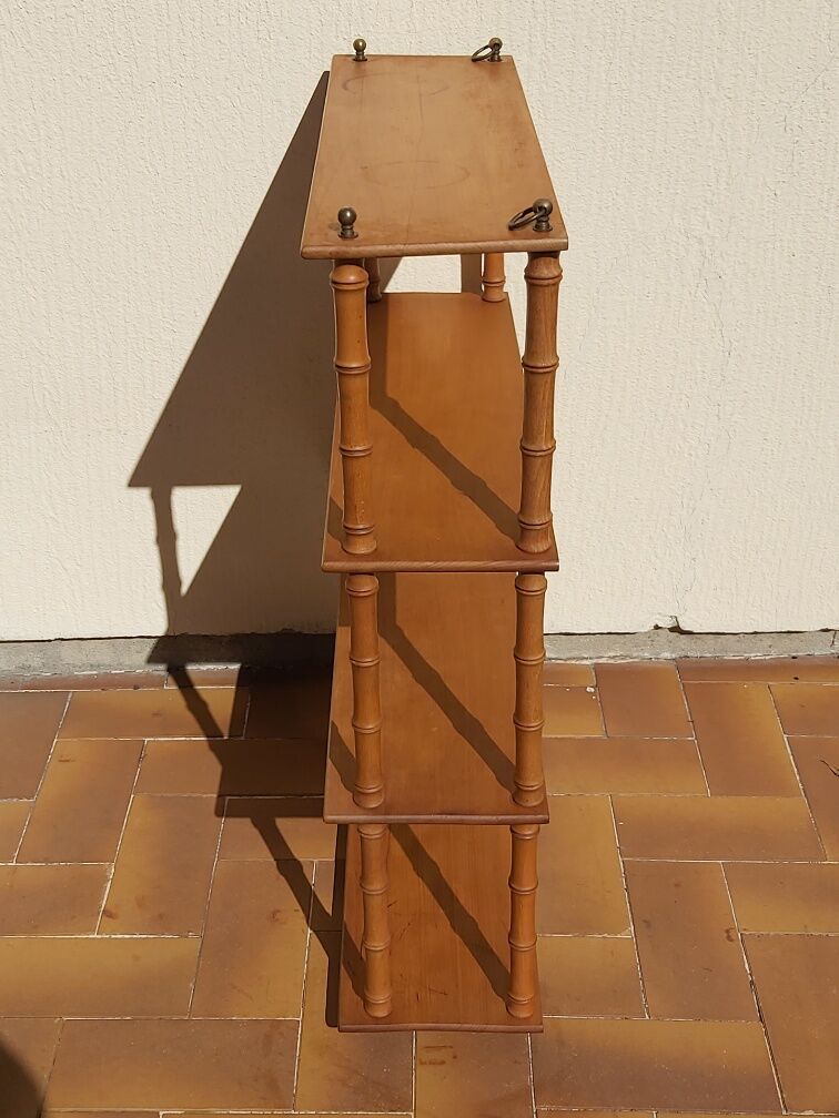 Vintage bamboo wood shelf