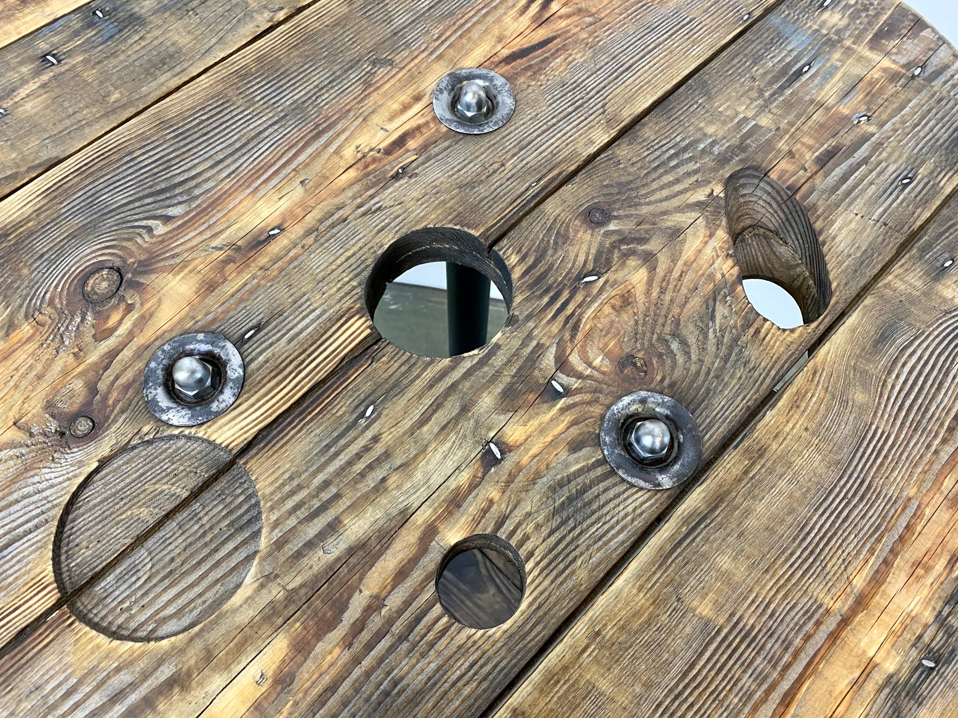Industrial Circle Coffee Table, 1960s