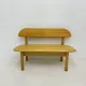 Vintage Danish Ansager Mobler solid wooden bench, 1970s