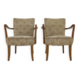 1940s Pair of Oak Armchair , Czechoslovakia
