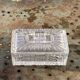 Transparent mold glass box with lid, vintage