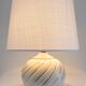 Ceramic lamp foot white and gold Italian design 80s