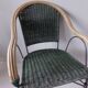Duo de fauteuils anciens en fer forgé et osier