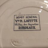 French vintage plate, R. Lafitte, Terre de Fer, Salins