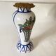 1930 lamp signed Delcourt, fabric cable, lampshade