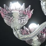 Wonderful Vintage Pink Venetian Chandelier Murano Glass 7 arms