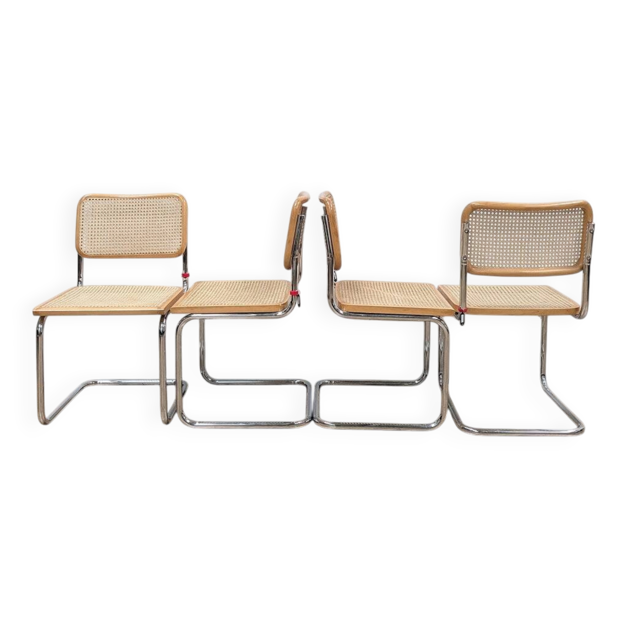 Lot de 4 chaises Cesca B32 par Marcel Breuer