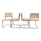 Lot de 4 chaises Cesca B32 par Marcel Breuer