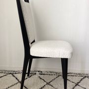 Fully restored vintage chair in boucle fabric.