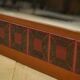 Scandinavian teak and ceramic mirror 1960s