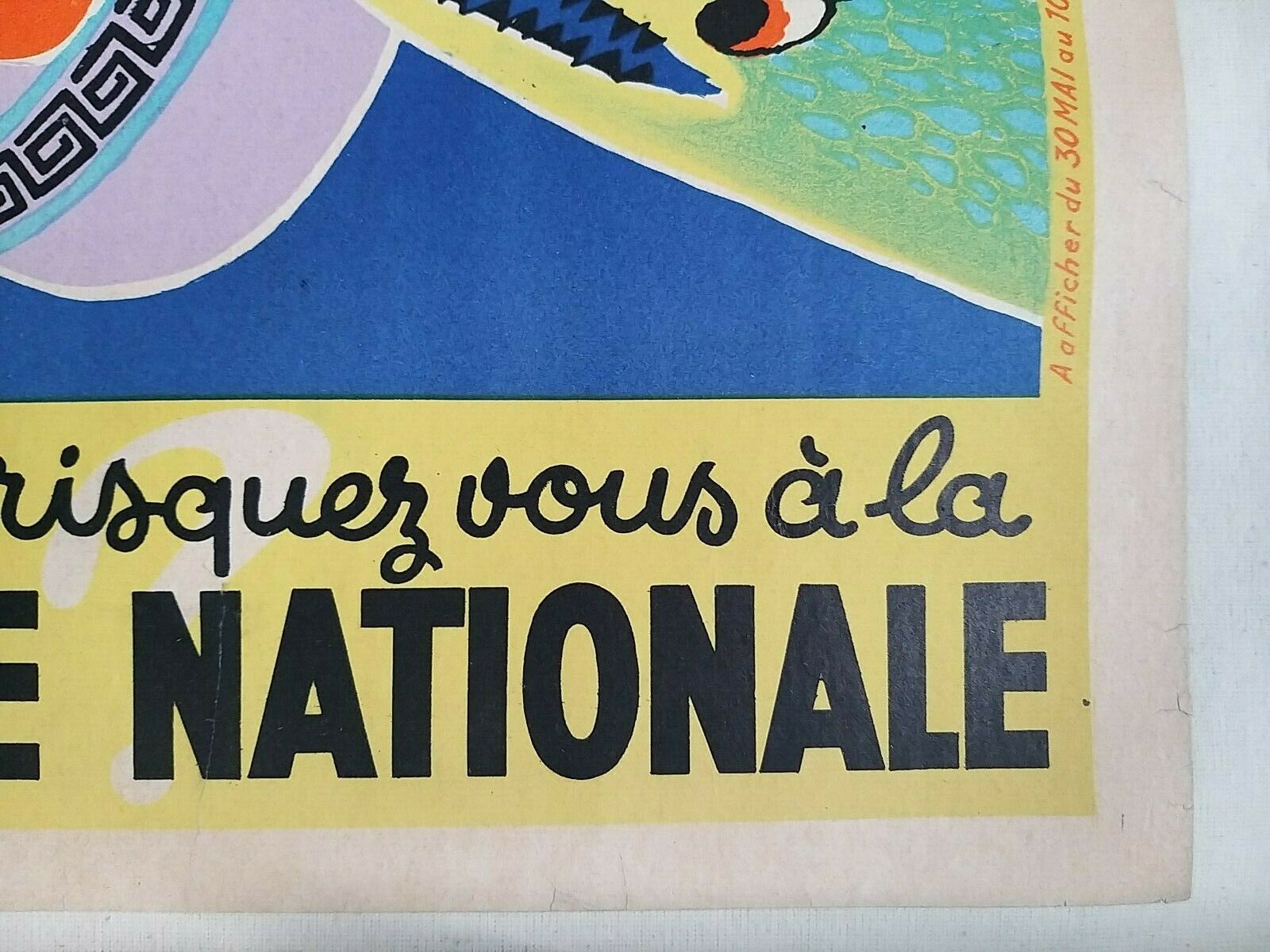 The Frogman, frogman - National Lottery - Old poster/original poster lithograph 1960