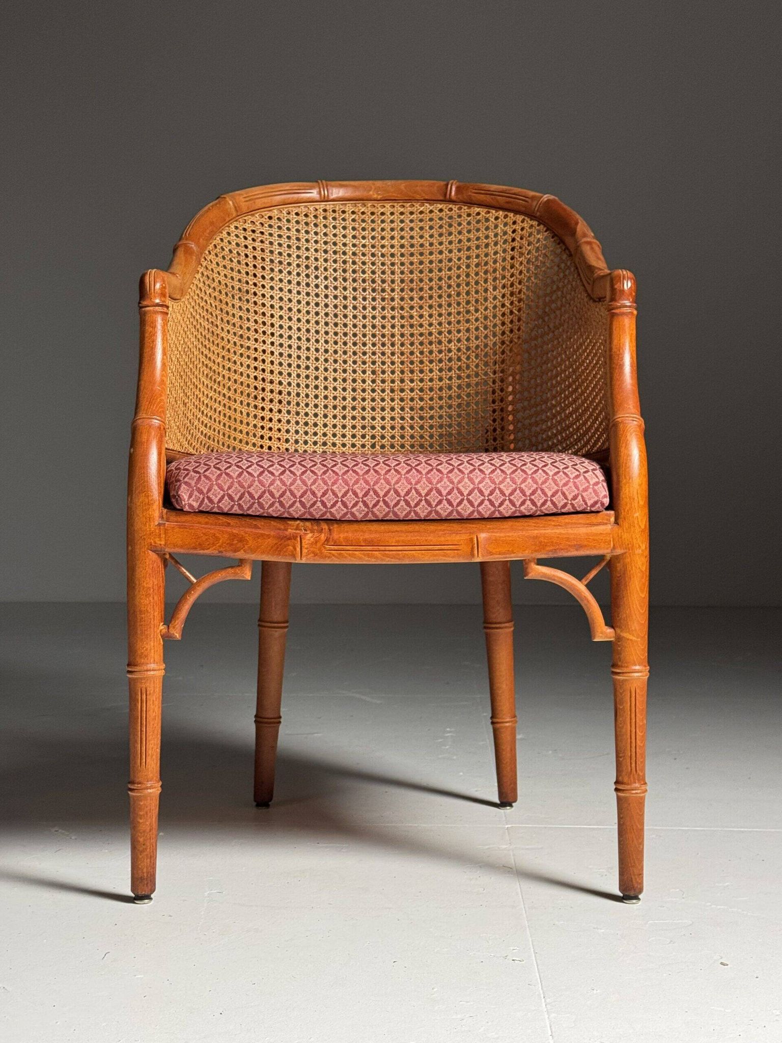 Ensemble de 4 chaises vintage en faux bambou