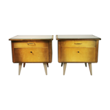 Pair of bedside tables, origin Germany, 1960s