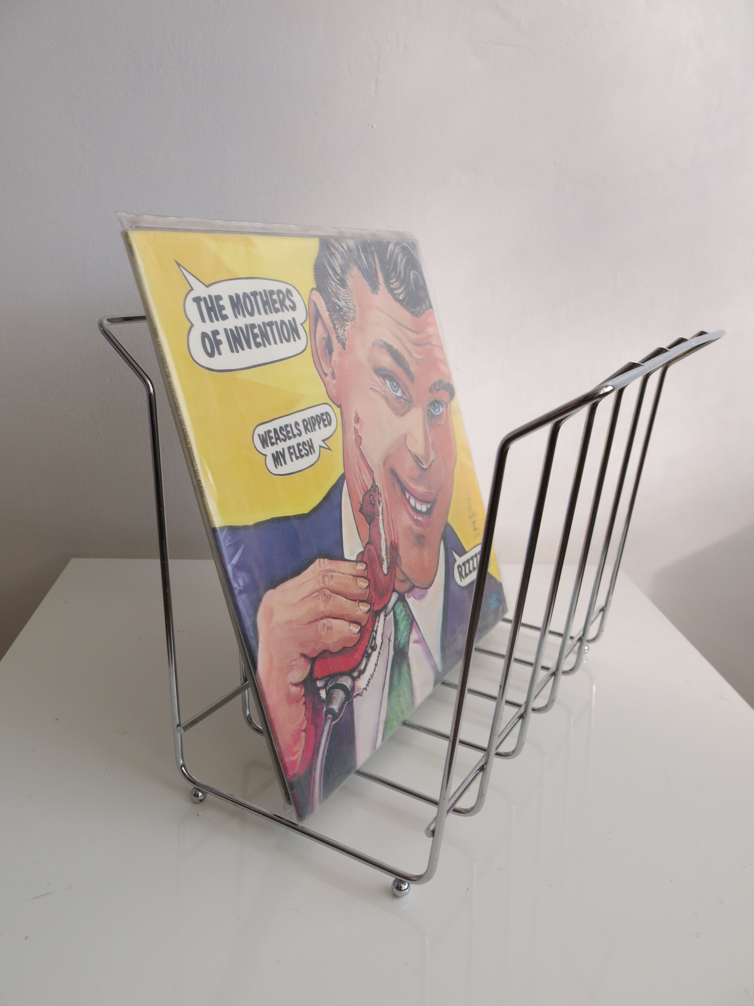 Porte-vinyle design en inox