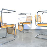 Six Cesca tubular frame cantilever dining chairs by Fasem, Italy 1999
