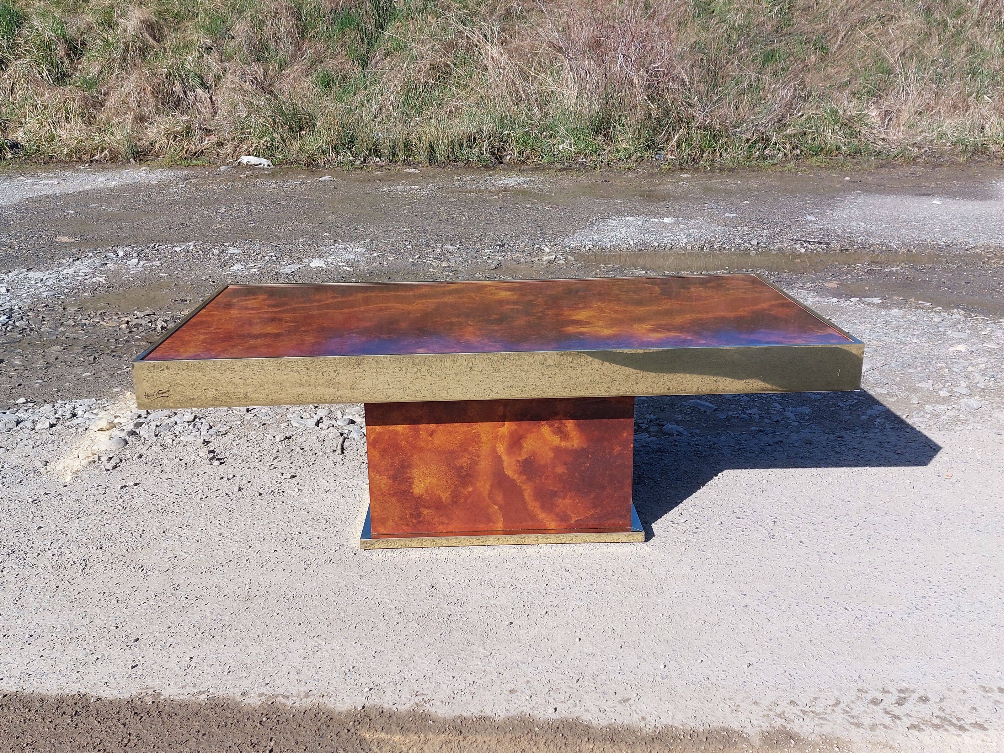 Rectangular coffee table Hervé Chapuis - 1970s