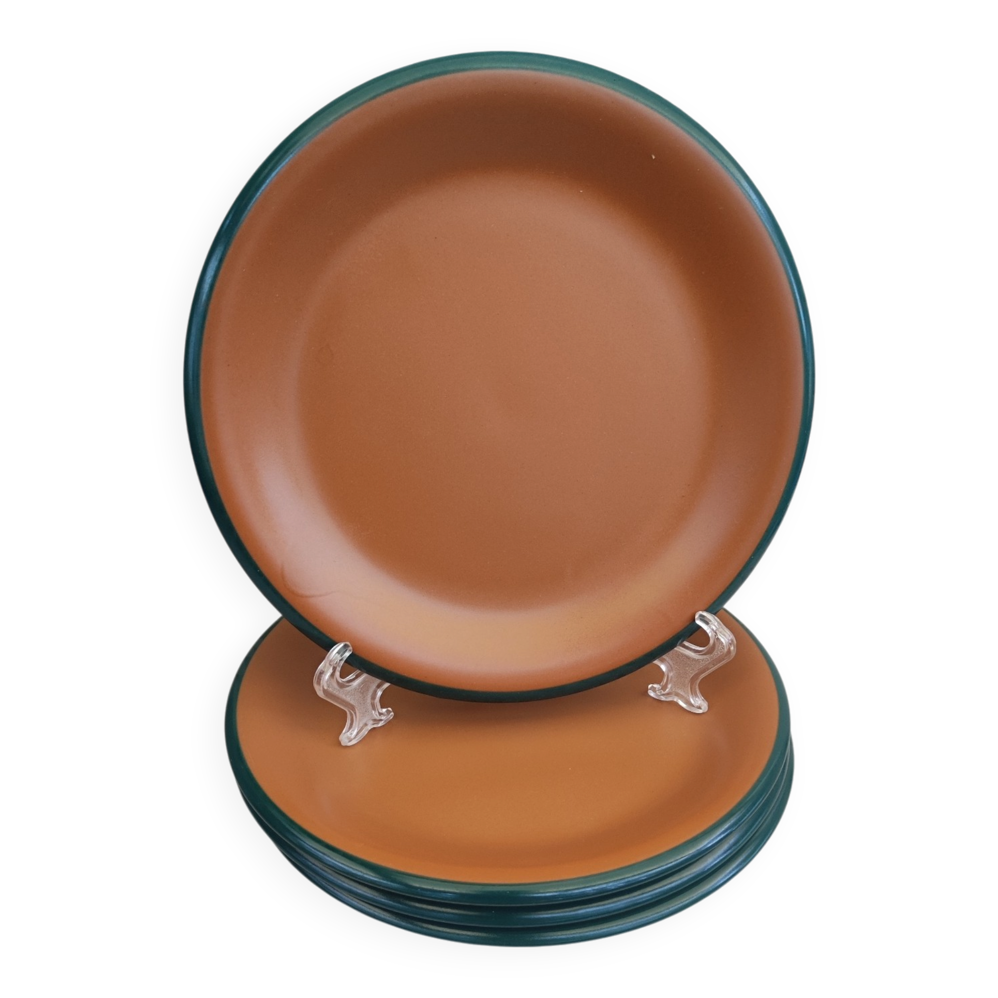 Assiettes à dessert en grès