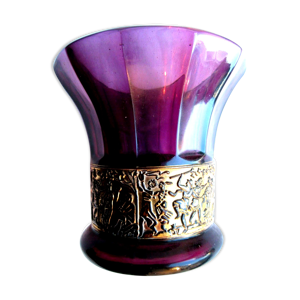 Vase art déco, verre - violet
